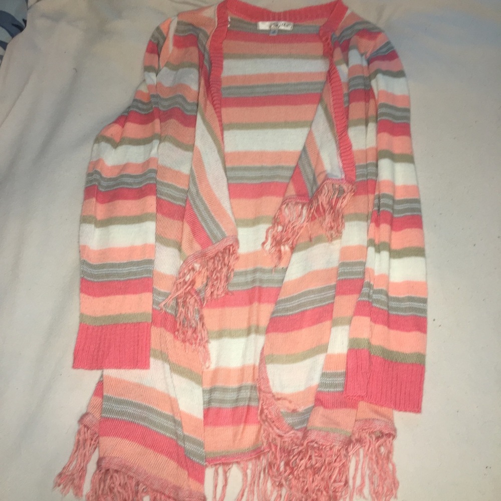 🌸 5 for $25 🌸 Striped Fringe Cardigan